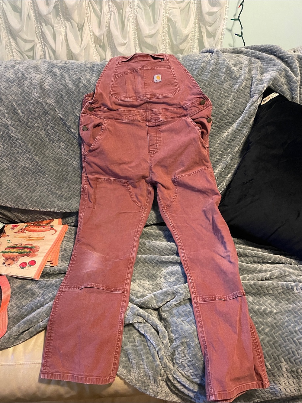 Carhartt womens Rose Pink Overalls - Sturdy Cotton Workstyle